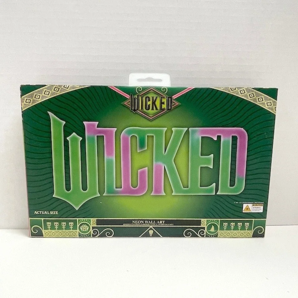 Wicked‎ Movie Neon Wall Art Green Pink Decor Sign Universal Studios